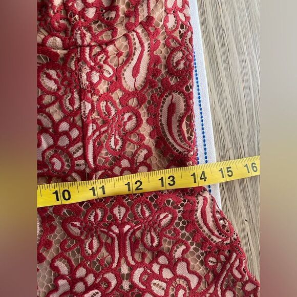 For Love And Lemons Vika Mini Dress Size M Lace Red rods on top - Picture 16 of 17